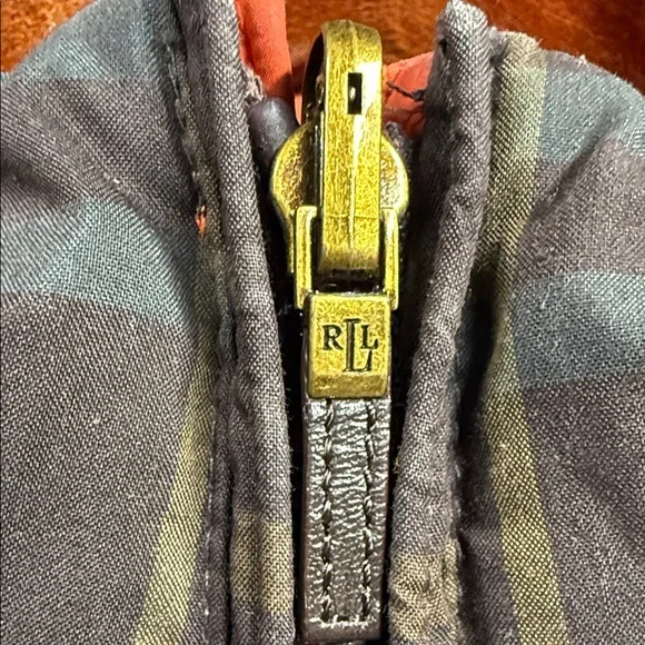 Ralph Lauren Brown Plaid Puffer Vest Reversible - Picture 3 of 7
